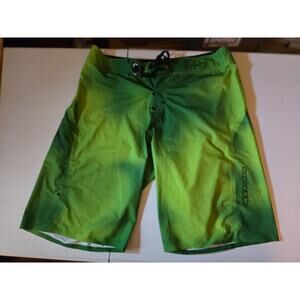 Alpinestars A-Tech HD Boardshorts 32 Green With Black Lettering